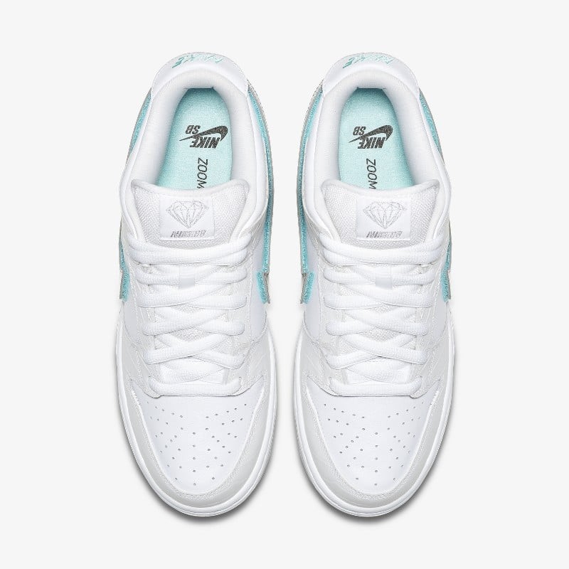 nike sb dunk diamond white